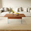 Table basse multifonctionnelle à plateau relevable - Autocollant à grain de couleur foncée, essentiel pour les maisons modernes. Pieds en verre trempé, plateau relevable. Parfaitement adapté aux salons et aux bureaux.-647398878