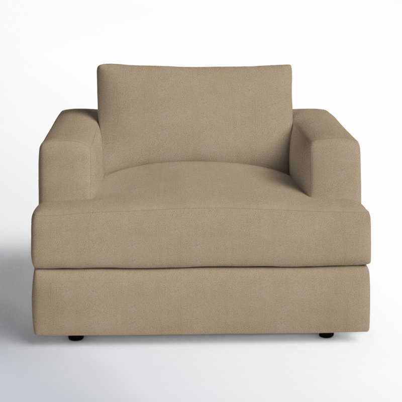 Cayden Upholstered Chair And A Half, Bella Toast Performance Velvet