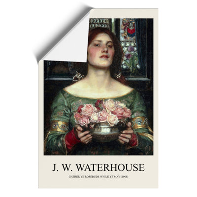 Girl With Flowers by John William Waterhouse - No Frame Painting
