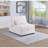 Convertible Sofa With Hidden Pull-Out Bed And Sherpa Upholstery For Modern And Transitional Spaces