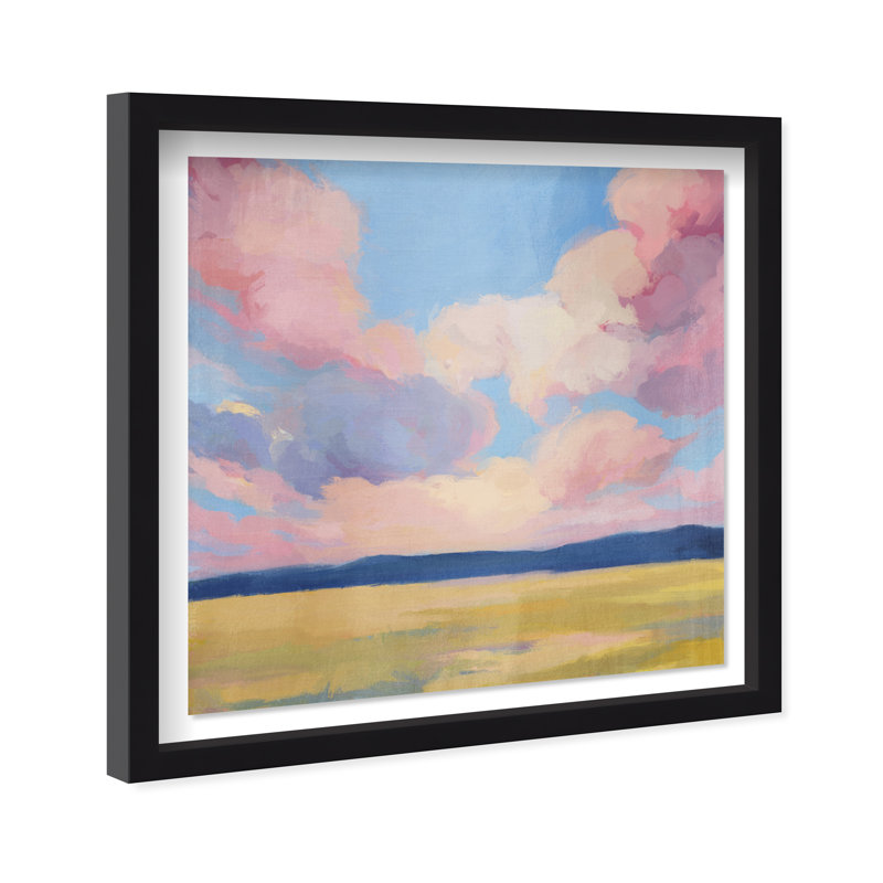 Blushing Sky Print by Oliver Gal, 25.5" H x 25.5" W, Black Shadowbox