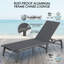 Ensemble de salon de patio 3 pièces Kozyard, 2 chaises longues d'extérieur pliables avec table d'appoint, chaises de patio à cadre en aluminium avec dossier réglable à 5 positions, tissu textilène respirant, aucun assemblage requis, inclinable et à plat pour la piscine, la plage et le patio gris-835488448