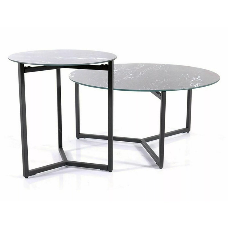 Kilanemos 2 - Piece Marble Top Living Room Table Set