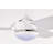 Hestrune 52-Inch White Led Lighted Ceiling Fan