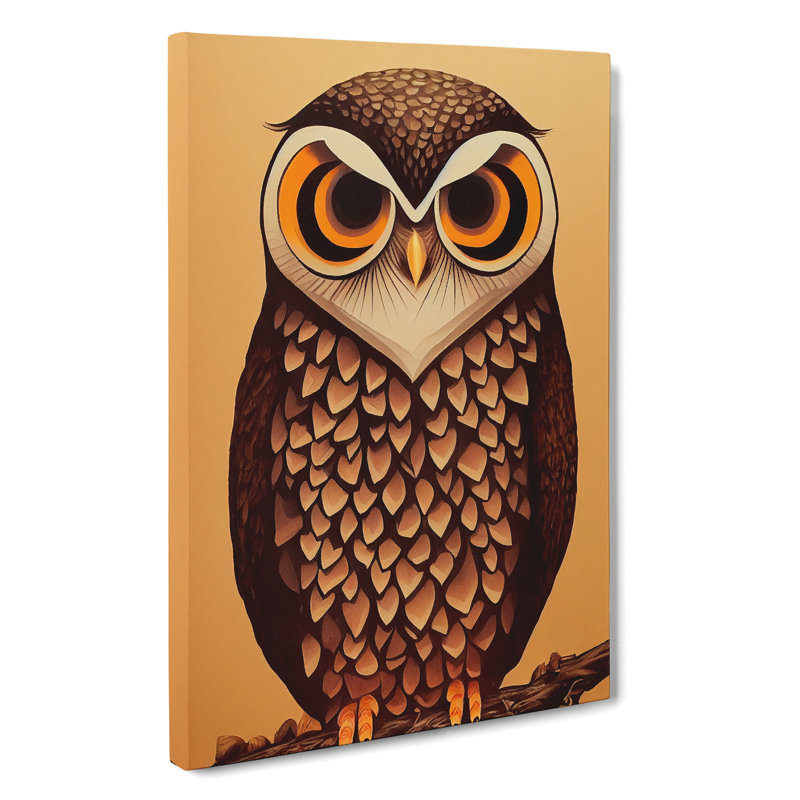 The Hypnotic Owl - Wrapped Canvas, 50cm H x 35cm W x 3cm D