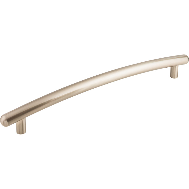 Curved 12" Center to Center Appliance pull, Brushed Satin Nickel