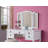 Bedroom Contemporary Vanity Set W Foldable Mirror Stool Drawers-389915910