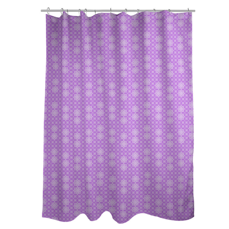 Rideau de douche simple en treillis Classic, Mauve