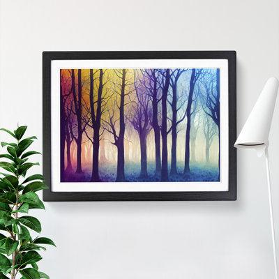 Illuminating Colourful Forest - Single Picture Frame Print