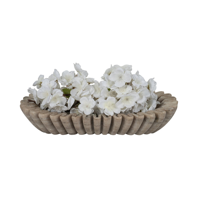 Bol décoratif en marbre, Brun clair