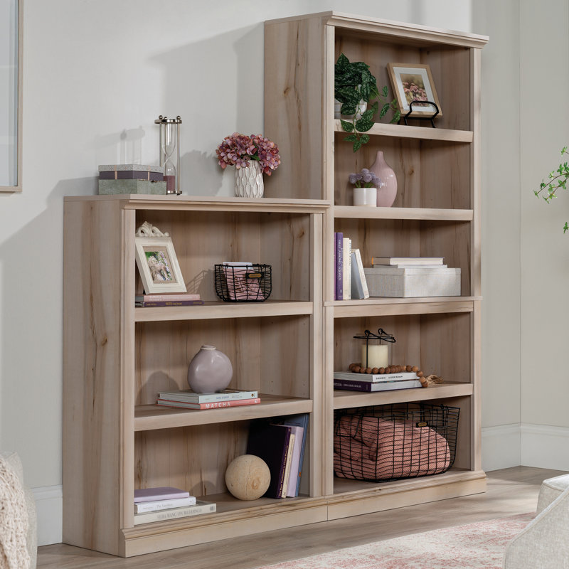 Alexsia Standard Bookcase, Pacific Maple, 35-1/4”W x 13-1/4”D x 69-3/4”H 