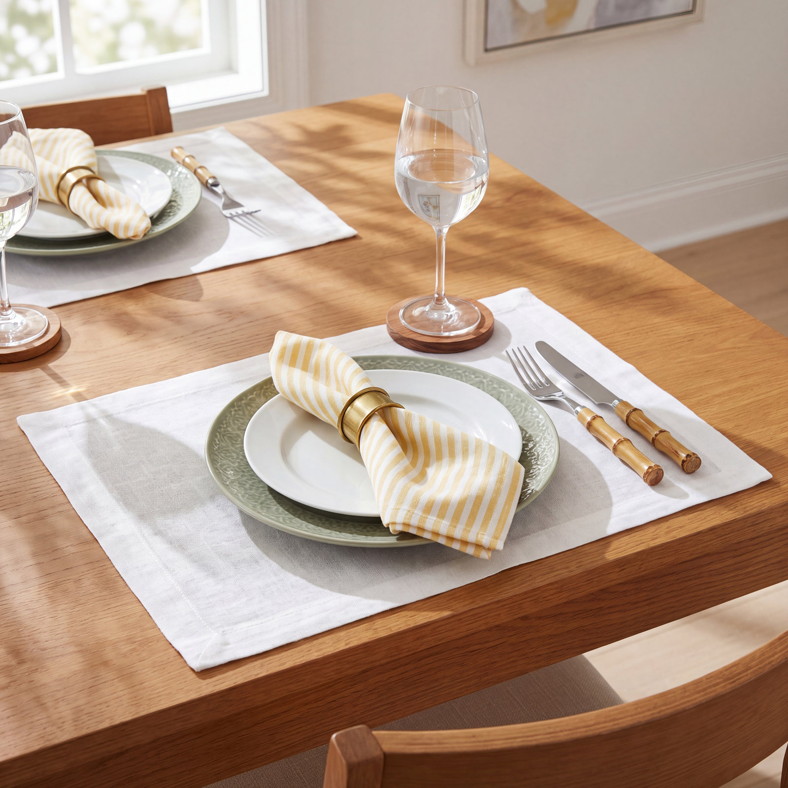 100% Linen Placemat, Ivory