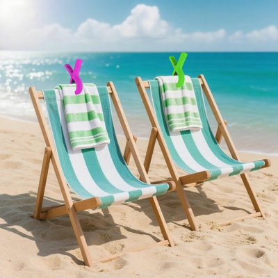 Paquet de 8 pinces à serviettes de plage antidérapantes pour chaises de plage et croisières, pinces à linge et à courtepointe avec sac de rangement à cordon (4 couleurs)