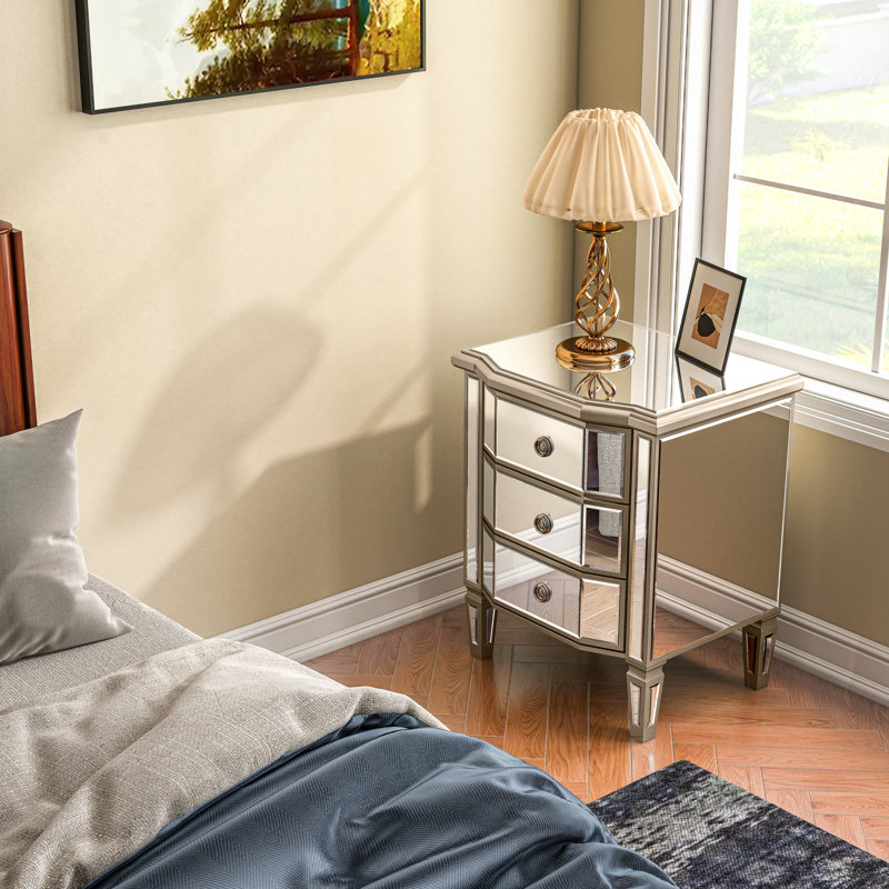 Laurine 3 Drawer Bedside Table