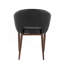 Chaise en métal noyer et similicuir-407703028