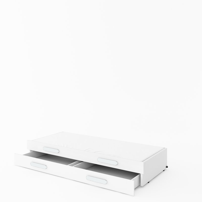 EU Single - 90 X 200 Cm Ottoman Storage Bed with Mattress, White