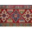 Tapis oriental à motif géométrique à motif de légumes Kazak noué à la main 5 x 7
