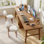 Bureau rectangulaire en bois massif noyer clair-2068864890