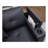 Donovan 84.5"W Black PVC Fabric Sleeper Sectional with USB Charger, Cupholders, Storage Arms