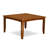 7 Piece Kitchen Table & Chairs Set Consist of a Square Dining Room Table with Butterfly Leaf and 6 Linen Fabric Dining Chairs, Saddle Brown-171234661