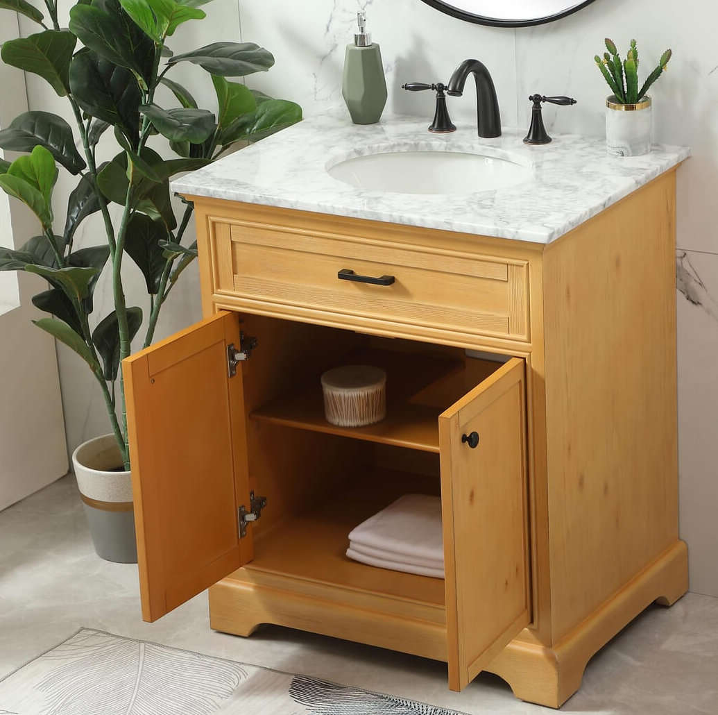 Hermes 30'' Single Bathroom Vanity, Natural