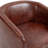 Applewold Upholstered Red Brown Faux Leather Swivel Barrel Chair with Solid Wood Base-192044278