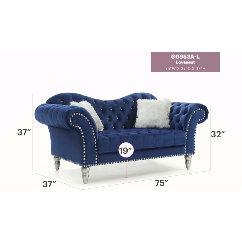 Causeuse Elegant, Bleu
