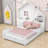 Pivoine 2 Drawers Wood House-Shapded Platform Bed with Shelves-805697172-805697173