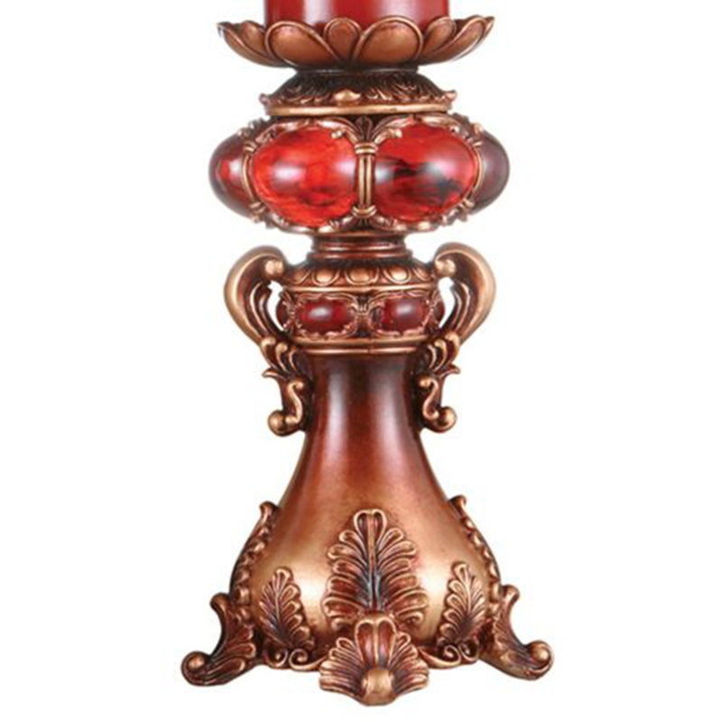 Tall Polyresin Candleholder, 16" H x 5.50" W x 5.50" D