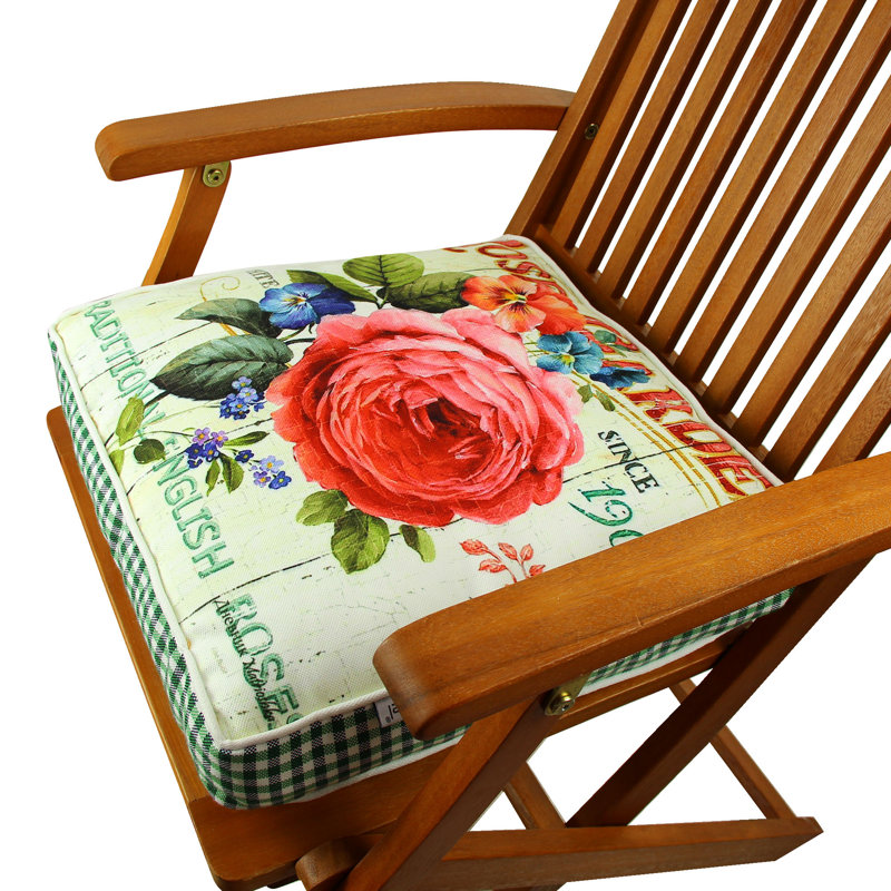 Dmani Cotton/Polyester Floor Square Indoor/Outdoor Pillow Cover & Insert
