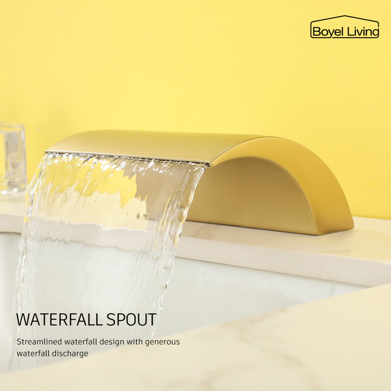 Widespread Single-handle Bathroom Faucet, Gold