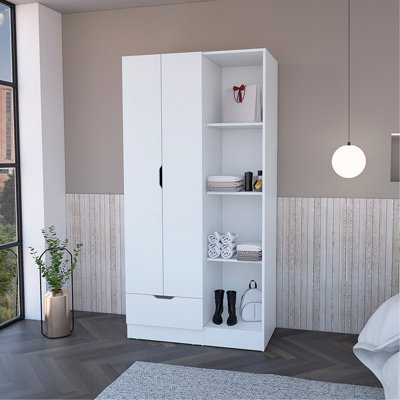 Armoire Dover, chambre à coucher, blanc