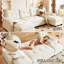 Canapé convertible en U avec lit escamotable, accoudoirs amovibles et ports USB pour salon / maison / appartement-1414370253