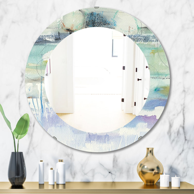 Miroir mural abstrait et moderne Abstract, H 23,6 po x l 23,6 po