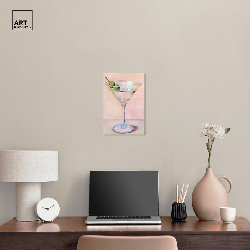 "Cocktail Time", impression côtière tendance par , H 15 po x l 10 po, Toile tendue