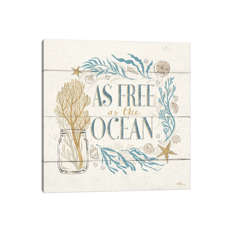 Golden Sea IV by Janelle Penner - Wrapped Canvas Print, 30.48 cm H x 30.48 cm W