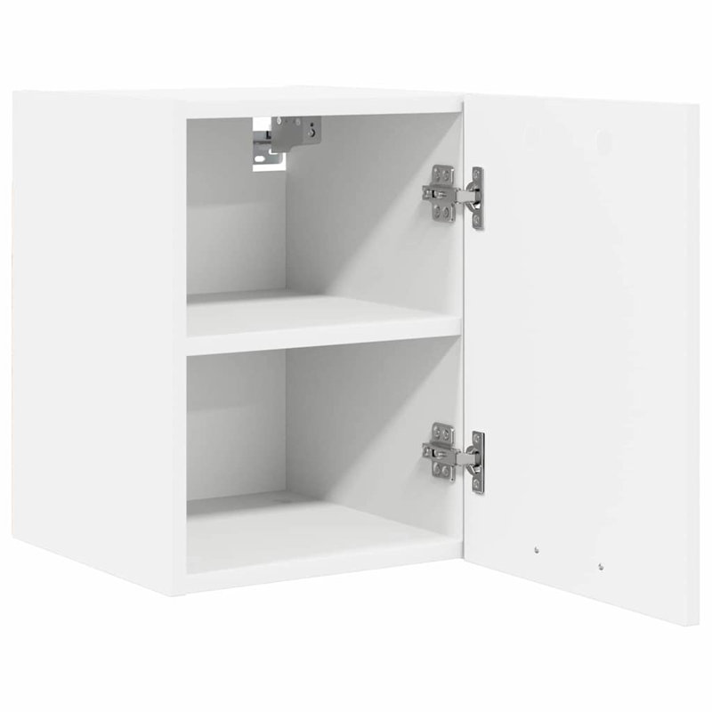 Vidaxl Hanging Cabinet Riga Black Oak And White 40 X 31 X 40 Cm, 40cm H x 30cm W x 31cm D, White