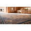 Antique Square Room Size Ivory and Blue Chinese Ningxia Rug