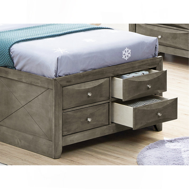 Élégant lit simple contemporain avec rangement