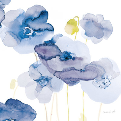 Délicats coquelicots II - bleu