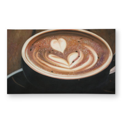 Artistic cappuccino - Food Brown outdoor area rug for home decor