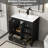 Wimer 30" Single Bathroom Vanity Set With Resin Sink Top, 20" Medicine Cabinet With Mirrors, Faucet And Drain-728611234
