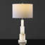 Lampe de table en nickel / blanc 28 po Chlori