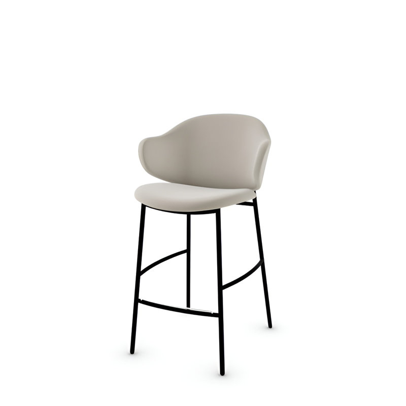 Tabouret Holly, Chanvre, Matt Black