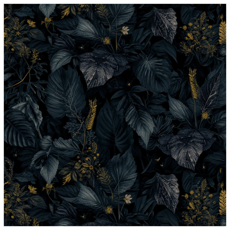 Dark Foliage Pattern Shower Curtains Extra Long, 70in W x 93in H