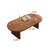47.24"L x 23.62"W Oval Coffee Table Mid-Century Modern Living Room Coffee Table Wood Accent Table for Living Room & Office