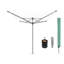 Brabantia Lift-O-Matic Outdoor Clothesline (164 ft) with Ground Spike, Cover, Clothespins and Bag-67236706