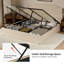 Lit plateforme tapissier hydraulique avec tête de lit à oreilles 80,5 "Lizette-102476773