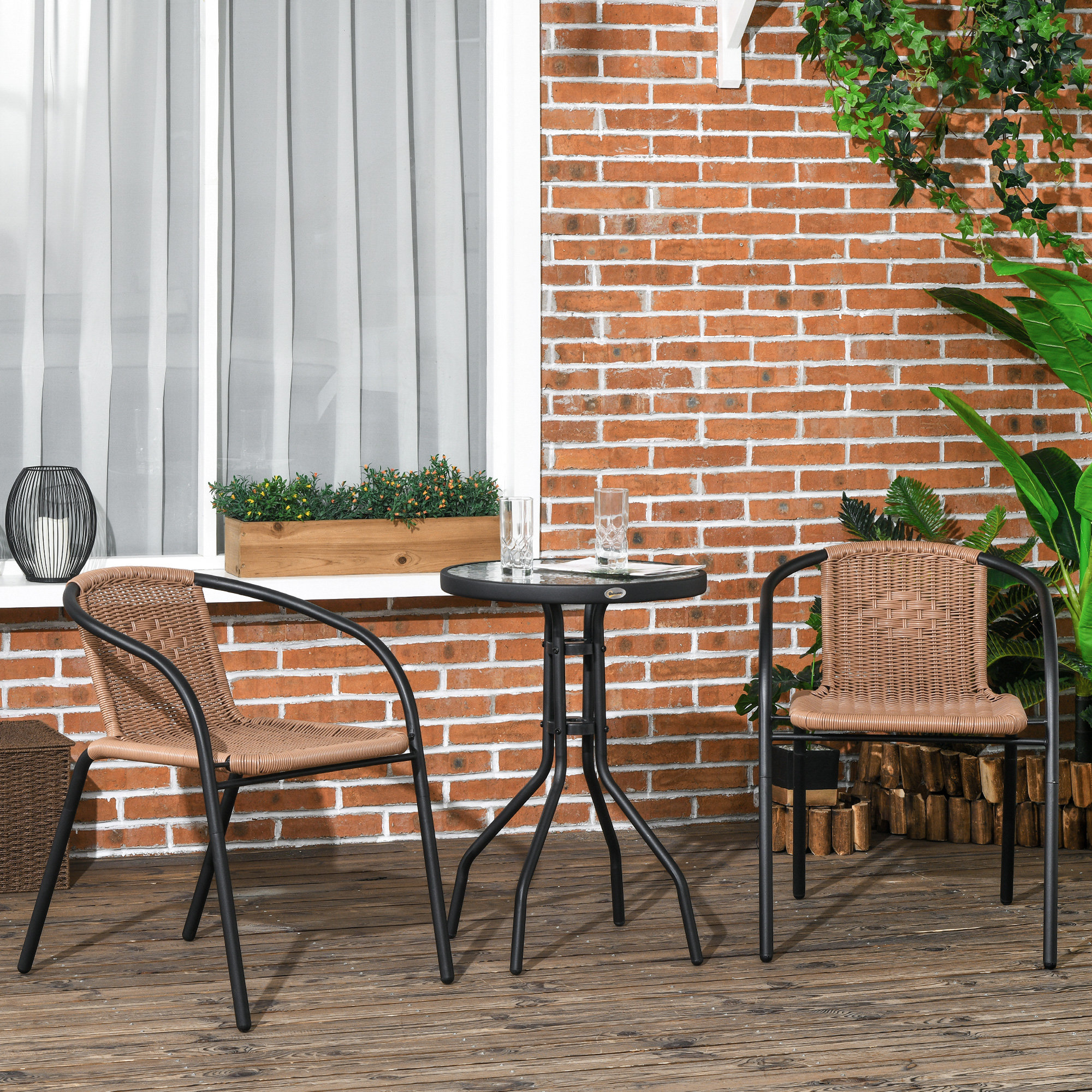 Outsunny 2 - Person Outdoor Seating Group | Wayfair