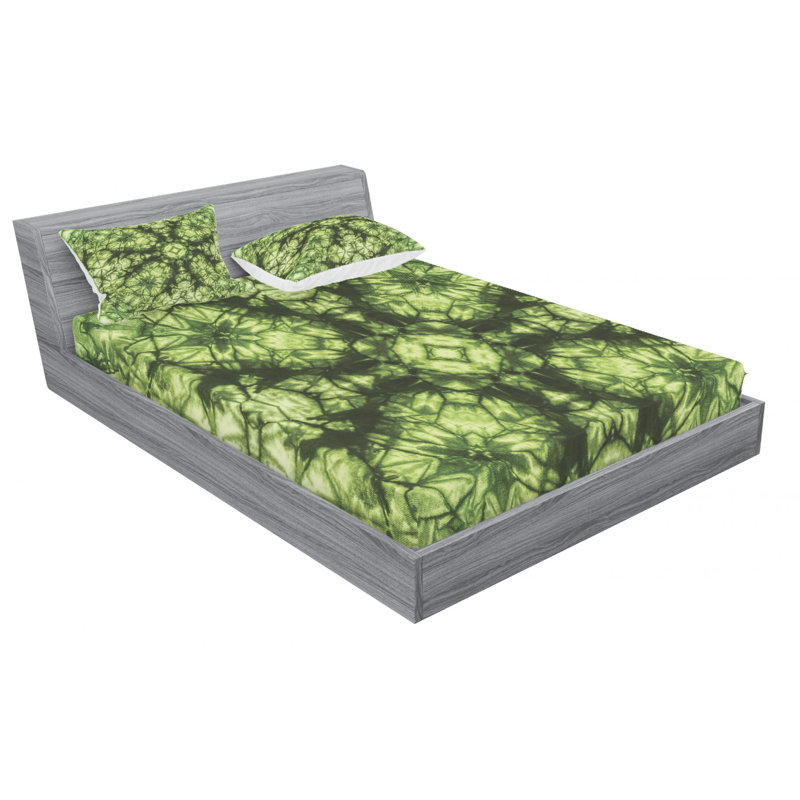 Microfiber Floral Sheet Set, Queen Sheet Set with Fitted Sheet
